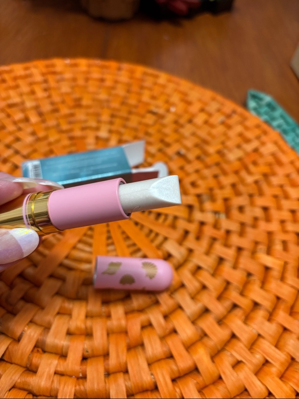 Mermaid Lagoon Mermaid Kiss Lipstick - Aqua Teal & Gold Accents - Picture 10 of 10